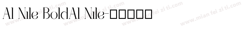 Al Nile BoldAl Nile字体转换